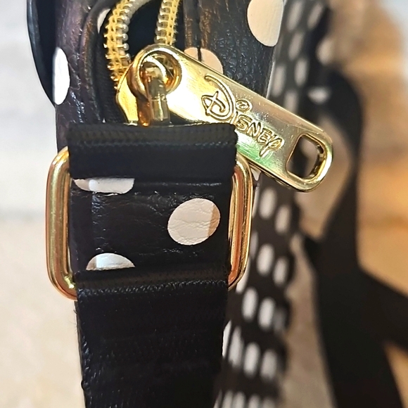 Minnie Mouse NWOT Buckle Down Bags Crossbody Bag Polka Dot Y2K Blk White Red - Picture 6 of 12